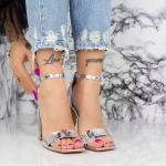 Sandalen mit einem dicken Absatz 2xkk62 Silber Mei