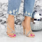 Sandalen mit einem dünnen Absatz 2lu1 Beige Mei