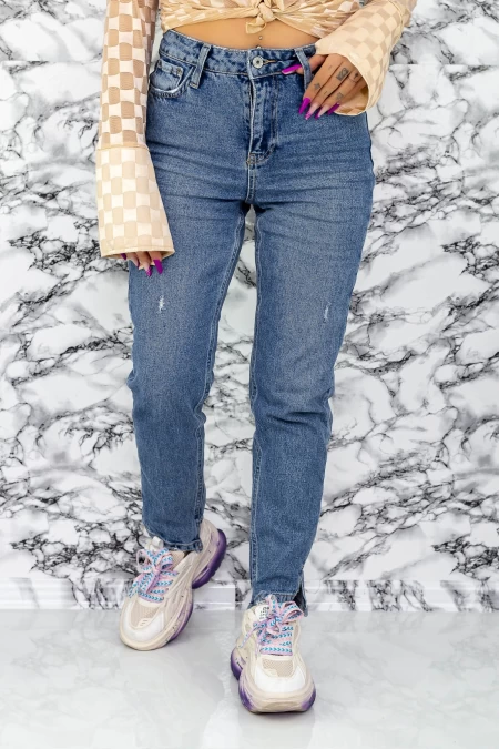 Frauen Jeans 1455-2 Blau Mode