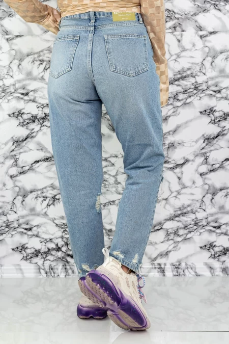 Frauen Jeans 1227-2 Blau Mode