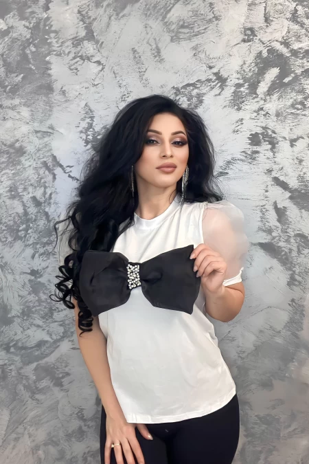 Frauen t -Shirt NG23082 Weiß | Anita Roberto