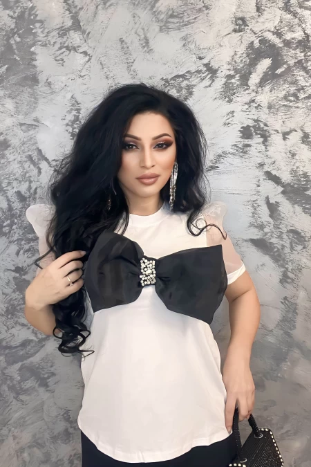 Frauen t -Shirt NG23082 Weiß | Anita Roberto