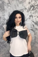Frauen t -Shirt NG23082 Weiß | Anita Roberto