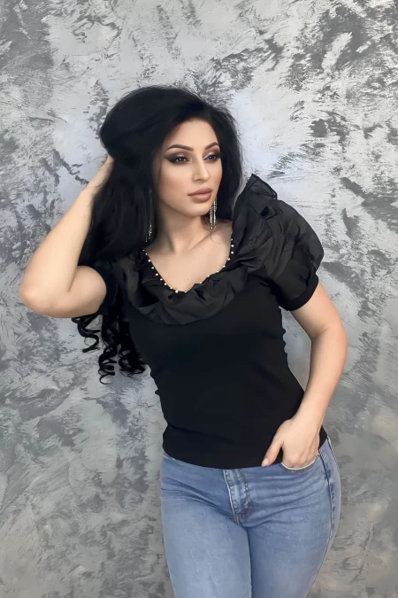 Frauen t -Shirt NG23127 Schwarz | Anita Roberto