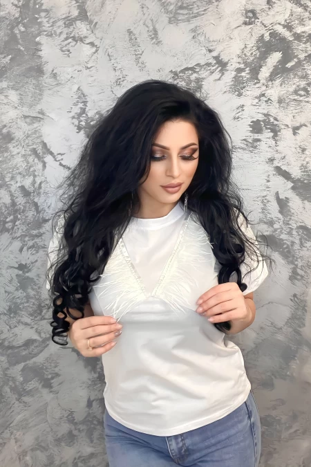 Frauen t -Shirt NG23080 Weiß | Anita Roberto