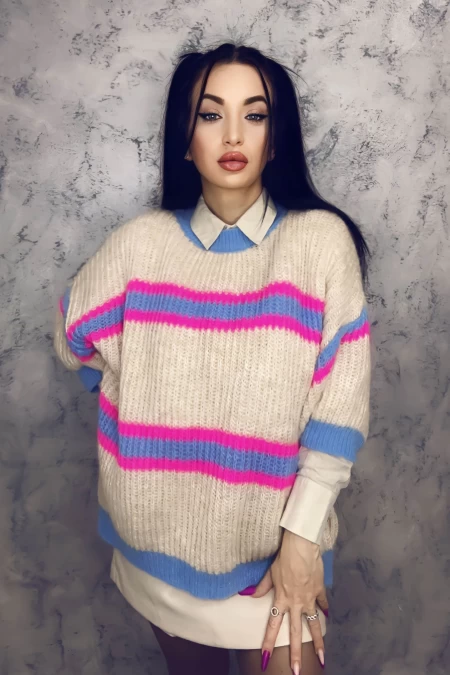 Frauenpullover 6127-1 Multicolored Anita Roberto