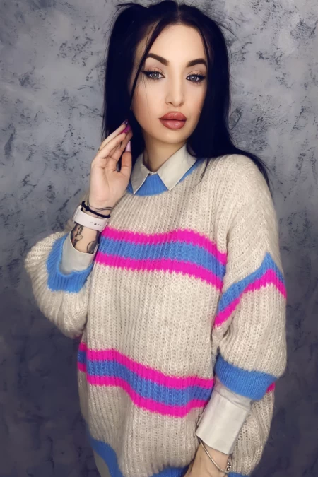 Frauenpullover 6127-1 Multicolored Anita Roberto