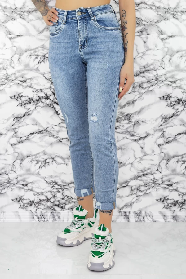 Frauen Jeans SR0014 Blau Mode