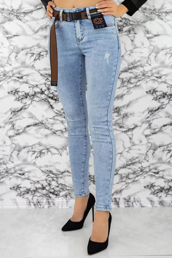 Frauen Jeans SK2717 Blau Mode