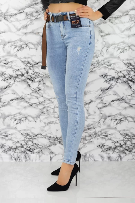 Frauen Jeans SK2717 Blau Mode