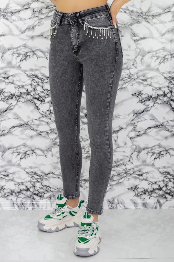 Frauen Jeans 50946 Grau Mode