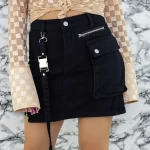 TR102 Black Jeansrock Kikiriki