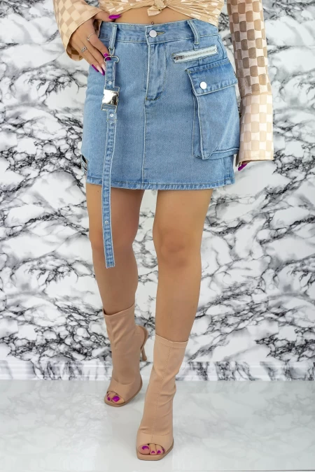 TR102 Blue Jeansrock Kikiriki