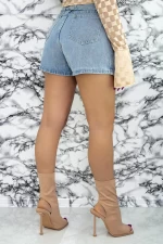 Kurzjeans von Frauen TR105 Hellblau Kikiriki