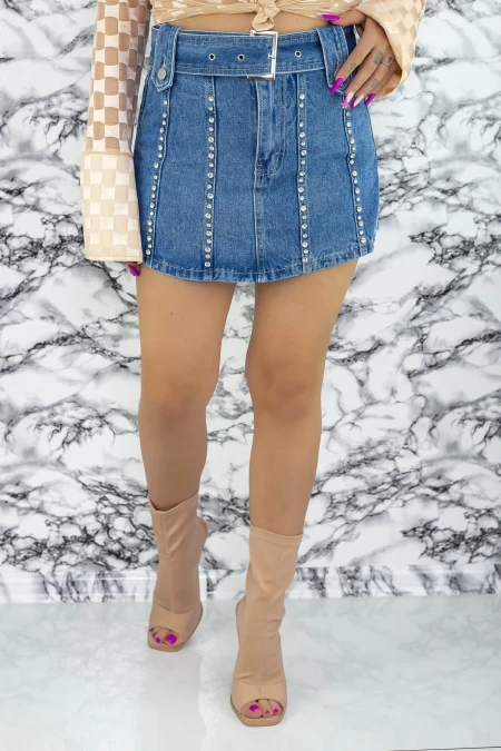 Kurzjeans von Frauen TR105 Dunkelblau Kikiriki