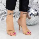 Sandalen mit dünnem Absatz YXD7 Beige Mei