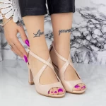 Sandalen mit dicken Absätzen yxd18a Beige | Mei