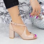 Sandalen mit dicken Absätzen yxd18a Beige | Mei