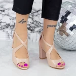 Sandalen mit dicken Absätzen yxd18a Beige | Mei