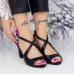 Sandalen mit dicken Absätzen yxd20a schwarz | Mei
