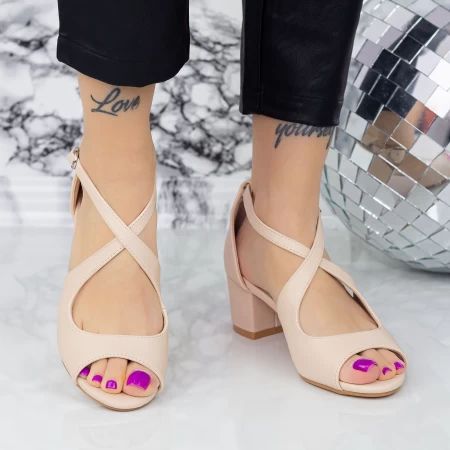 Sandalen mit dicken Absätzen yxd20a Beige | Mei
