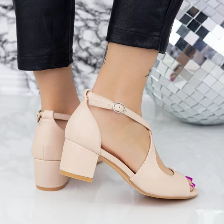 Sandalen mit dicken Absätzen yxd20a Beige | Mei