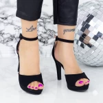 Sandalen mit einer dünnen Ferse und einer 2YXD78 -Plattform schwarz | Mei