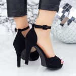 Sandalen mit einer dünnen Ferse und einer 2YXD78 -Plattform schwarz | Mei
