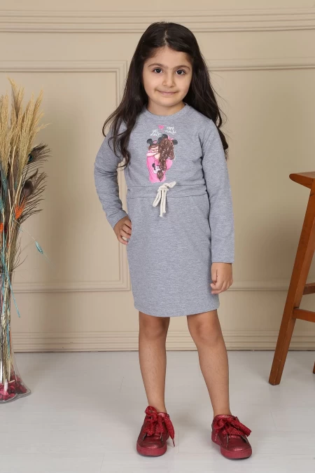 Mädchenkleid 8476 Fiica Gray | ADROM