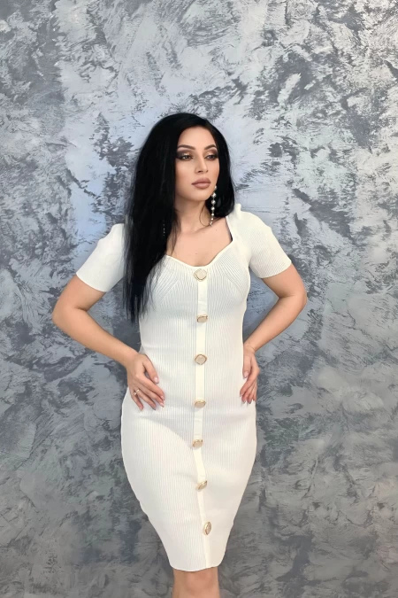Frauenkleid L55280 Weiß Anita Roberto