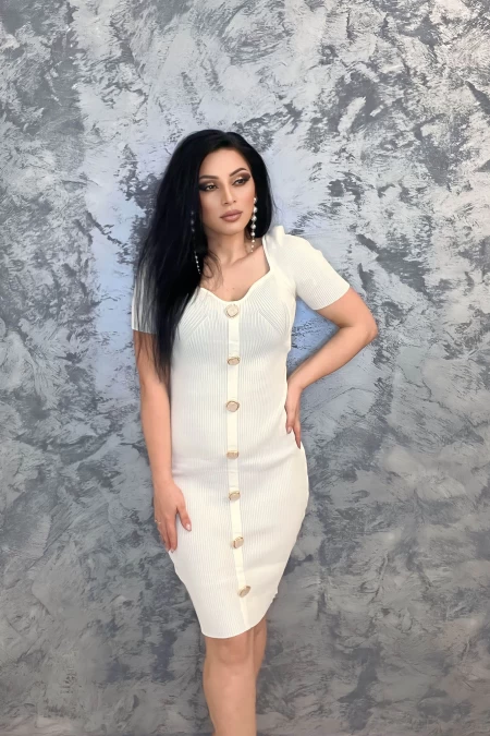 Frauenkleid L55280 Weiß Anita Roberto