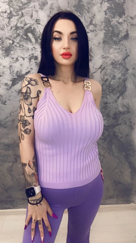 Ärmellose Bluse L55287 Lilac Anita Roberto