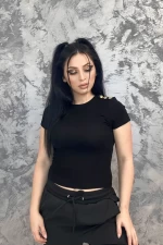 Frauen t -Shirt L55117 Black | Anita Roberto
