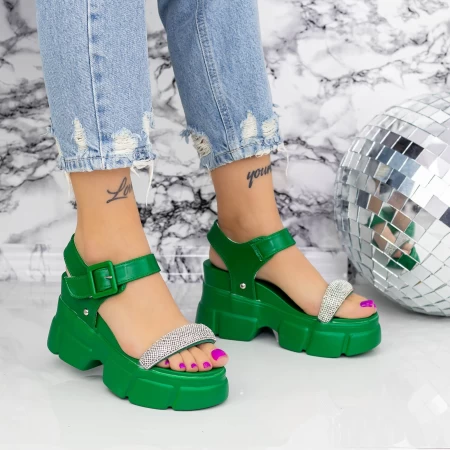 Sandalen auf der 2WL100 -Plattform Grün | Mei