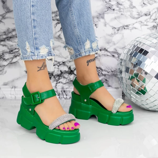 Sandalen auf der 2WL100 -Plattform Grün | Mei