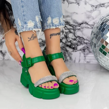 Sandalen auf der 2WL100 -Plattform Grün | Mei