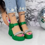 Sandalen auf der 2WL100 -Plattform Grün | Mei