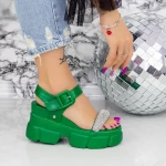 Sandalen auf der 2WL100 -Plattform Grün | Mei