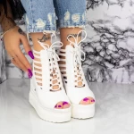 Sandalen auf der 2W70 -Plattform weiß | Mei