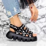 Sandalen auf der 2WL87 schwarzen Plattform Mei