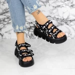 Sandalen auf der 2WL87 schwarzen Plattform Mei