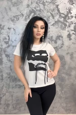 Frauen t -Shirt NG23101 Weiß | Emma Mode