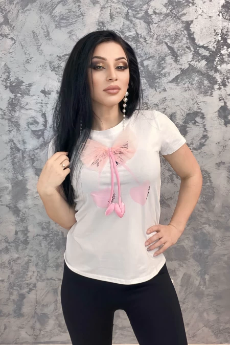 Frauen t -Shirt Z2256 Weiß | Emma Mode