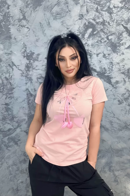 Frauen t -Shirt Z2256 Pink | Emma Mode