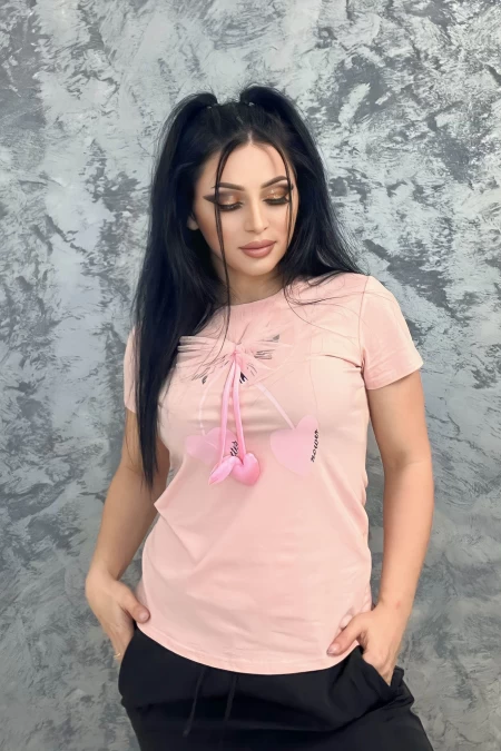 Frauen t -Shirt Z2256 Pink | Emma Mode