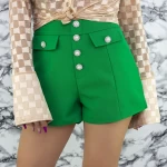 Kurzschlätter von Frauen VMC6017 Grün Emma Mode