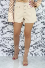 Damen Short Shorts VMC6017 Creme | Emma Mode