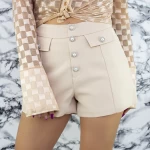 Damen Short Shorts VMC6017 Creme | Emma Mode