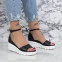 Sandalen auf der LM358 -Plattform schwarz | Mei