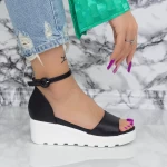 Sandalen auf der LM358 -Plattform schwarz | Mei